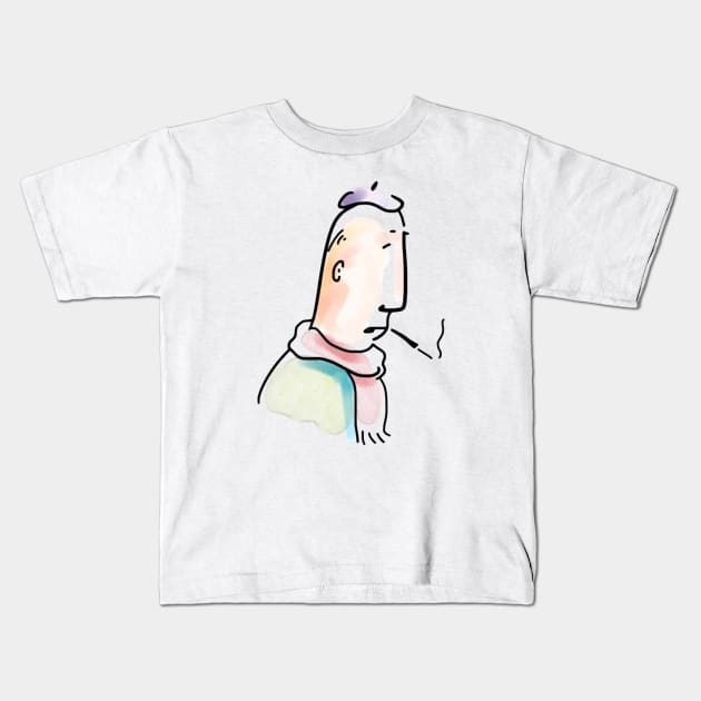 Jazzy Guy Kids T-Shirt by bobeckstein